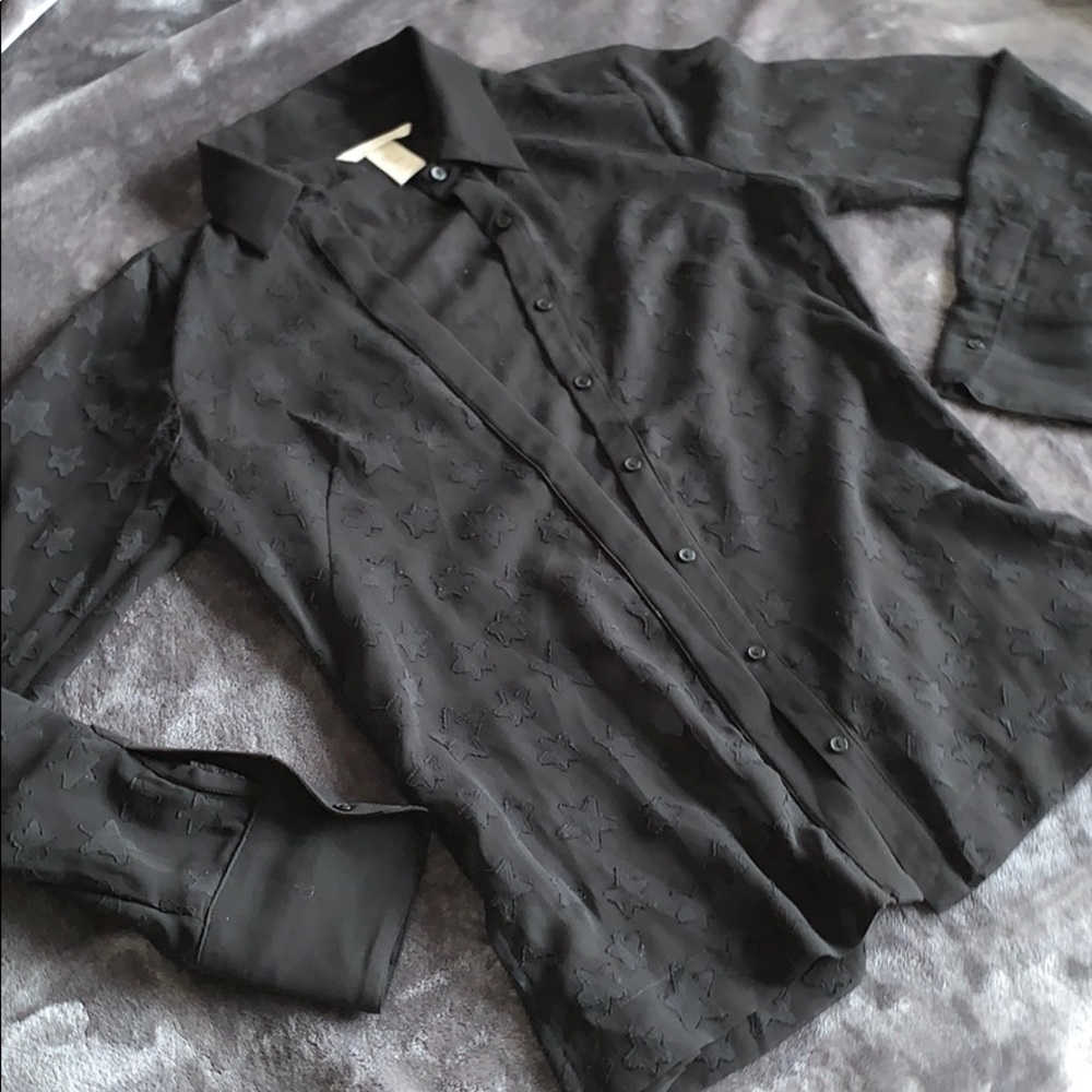 Star mesh button up top